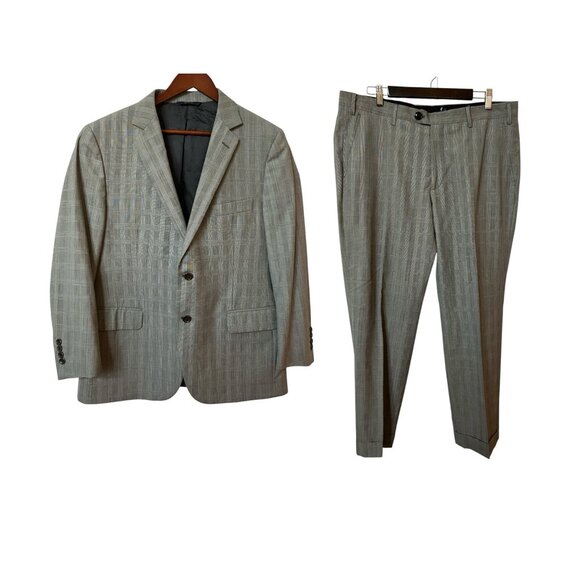 Brooks Brothers Fitzgerald Wool Sports Coat Blazer & Pants Suit Set Mens 43S/38 - Picture 1 of 16